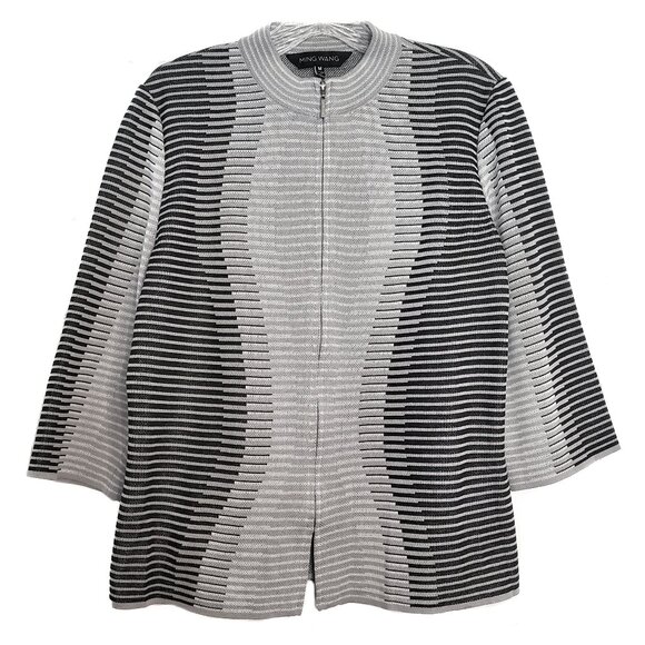 Ming Wang Knit Zip Jacket - Picture 1 of 5